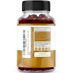 Textured Lions Mane Gummies close-up showing premium ingredients and blueberry flavor
