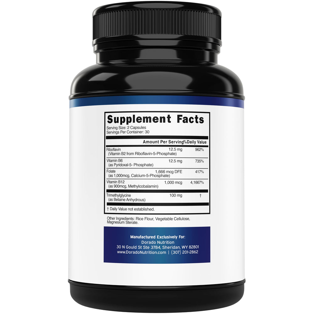 Dorado Nutrition capsules close-up highlights activated vitamins for daily support.