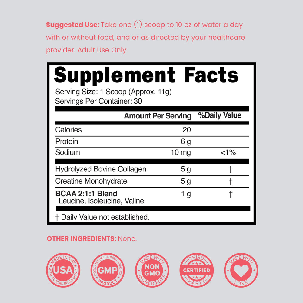 DORADO NUTRITION non GMO gluten free badge confirms allergen-friendly formulation.
