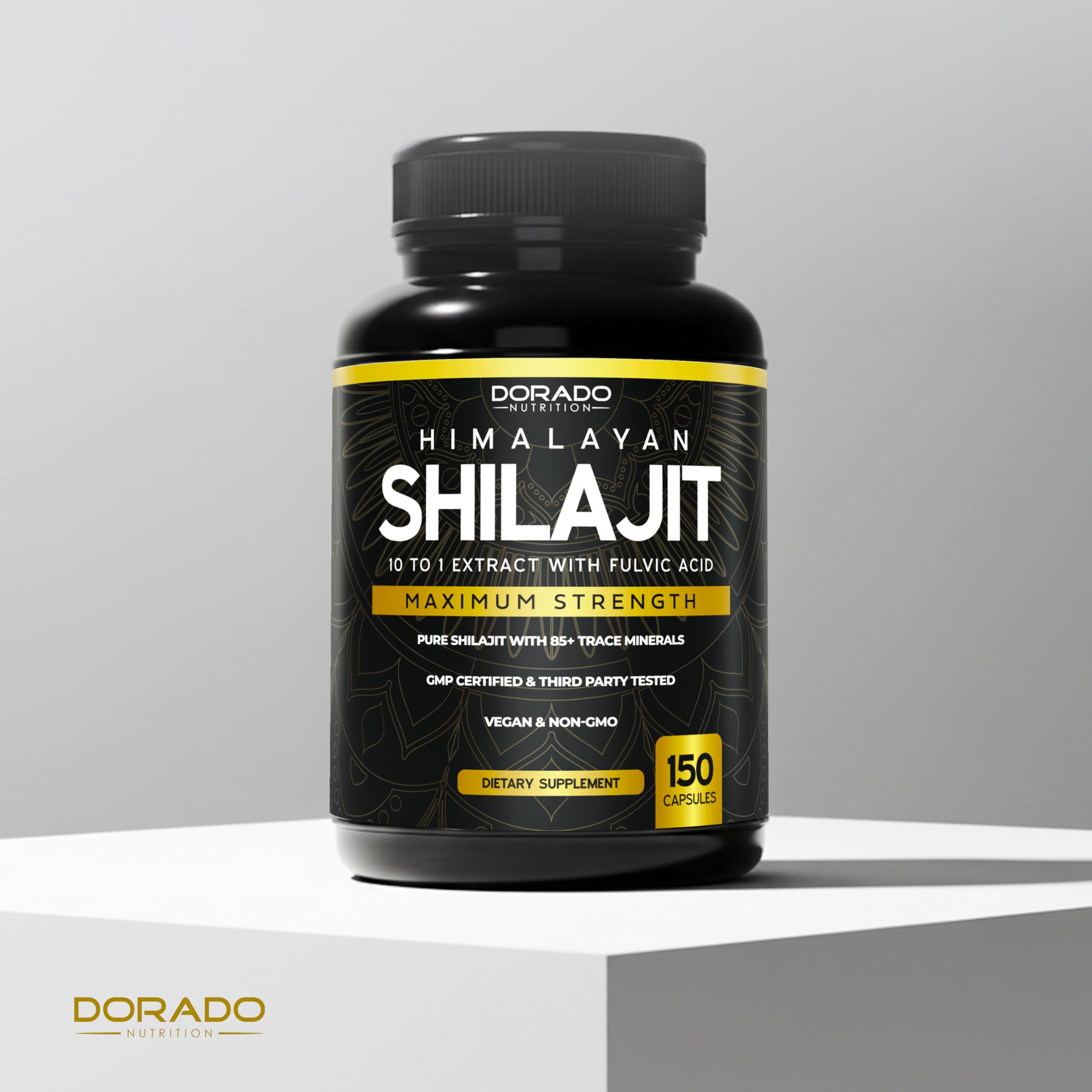 Dorado Nutrition Shilajit capsules vegan, non-GMO and third-party tested