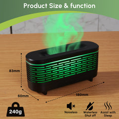 DoReFaSol flame diffuser displaying seven-color mode for mood enhancement.