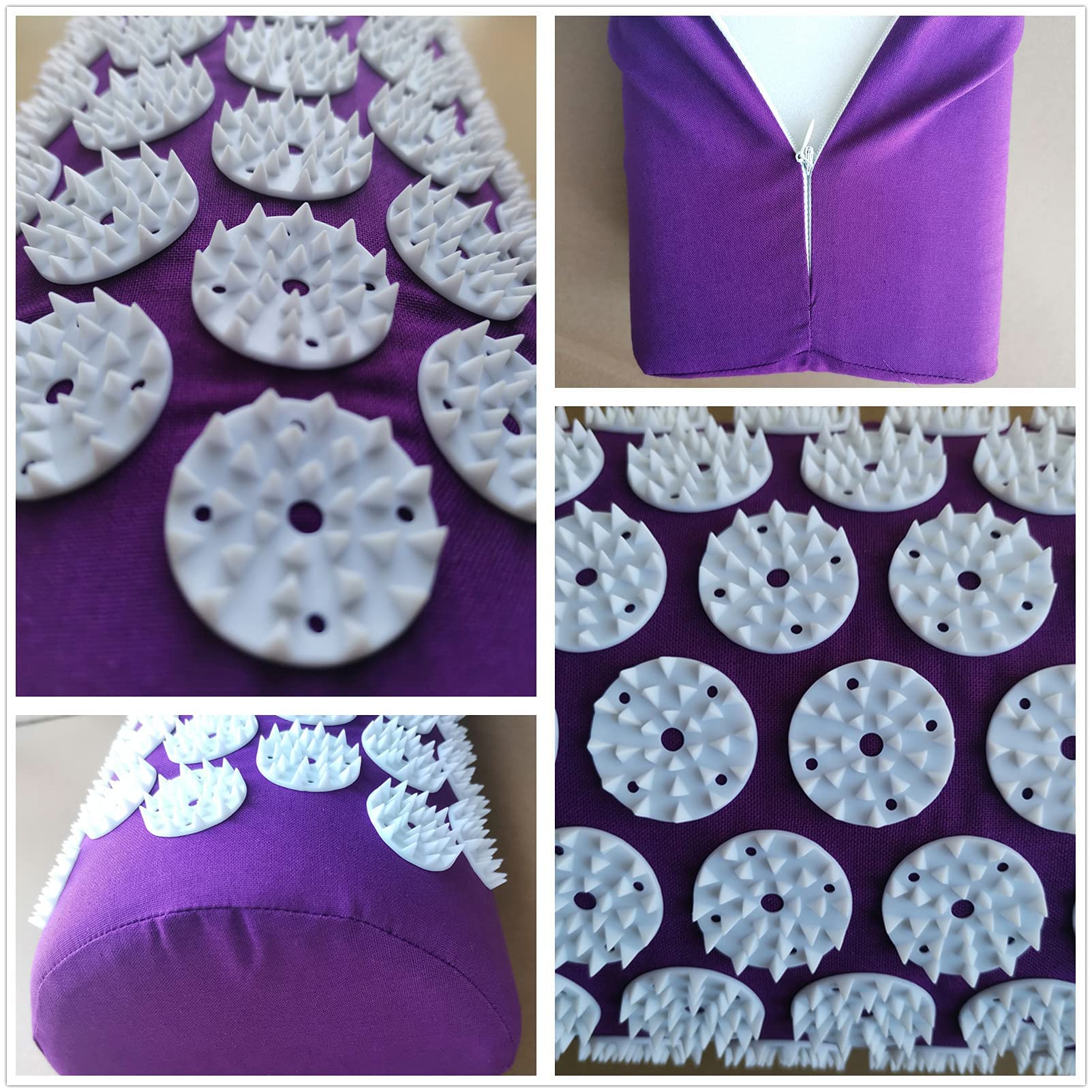DoroSun acupressure pillow back use shows full-body coverage during sessions.