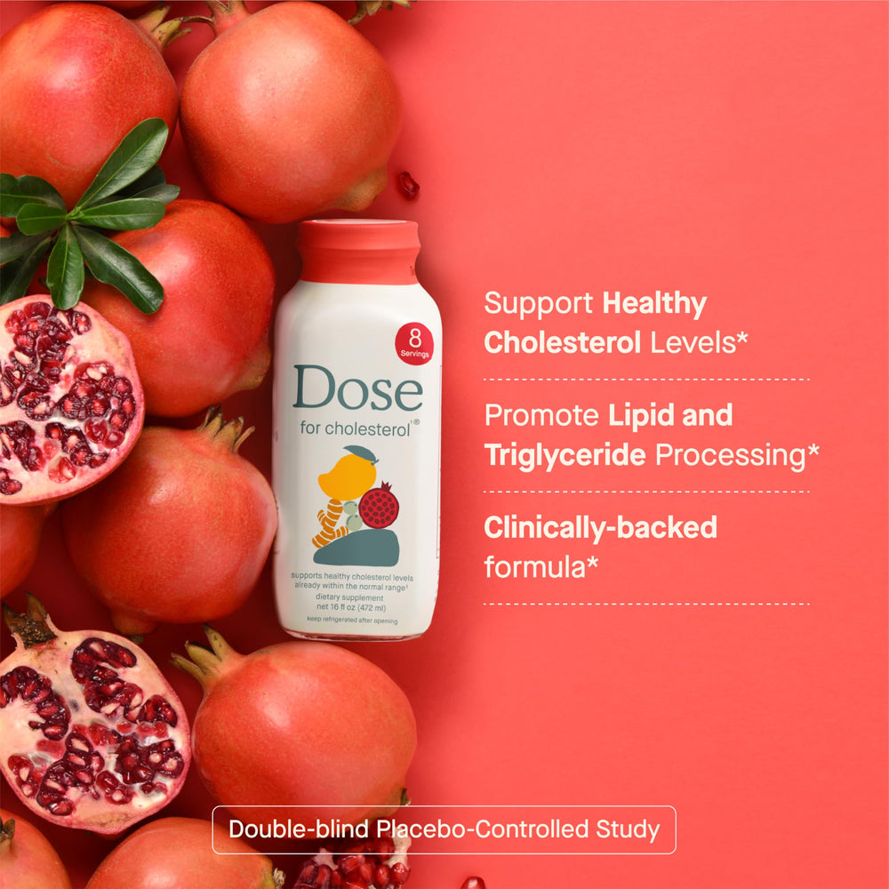 DOSE bottle label clear information emphasizing zero sugar and non-GMO ingredients