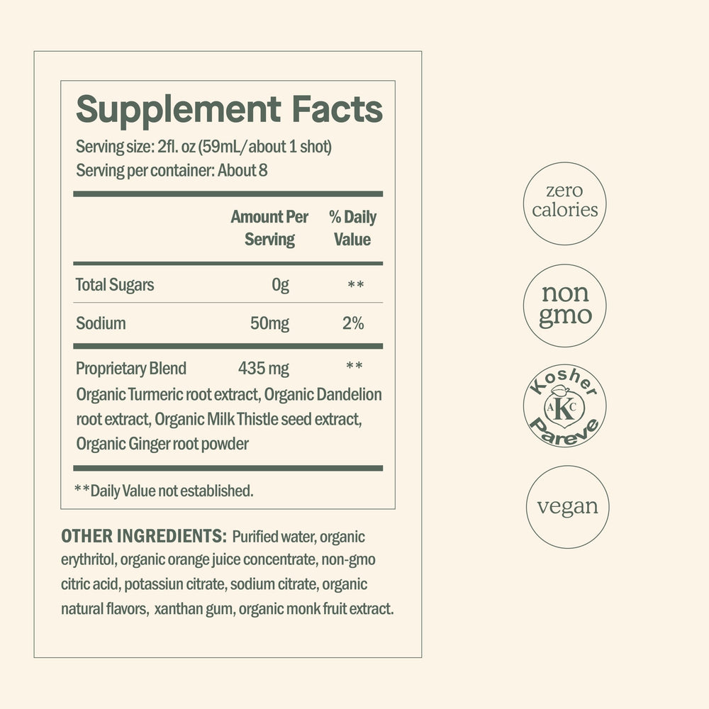 Refrigeration note emphasizes shelf-stable until opened for freshness.