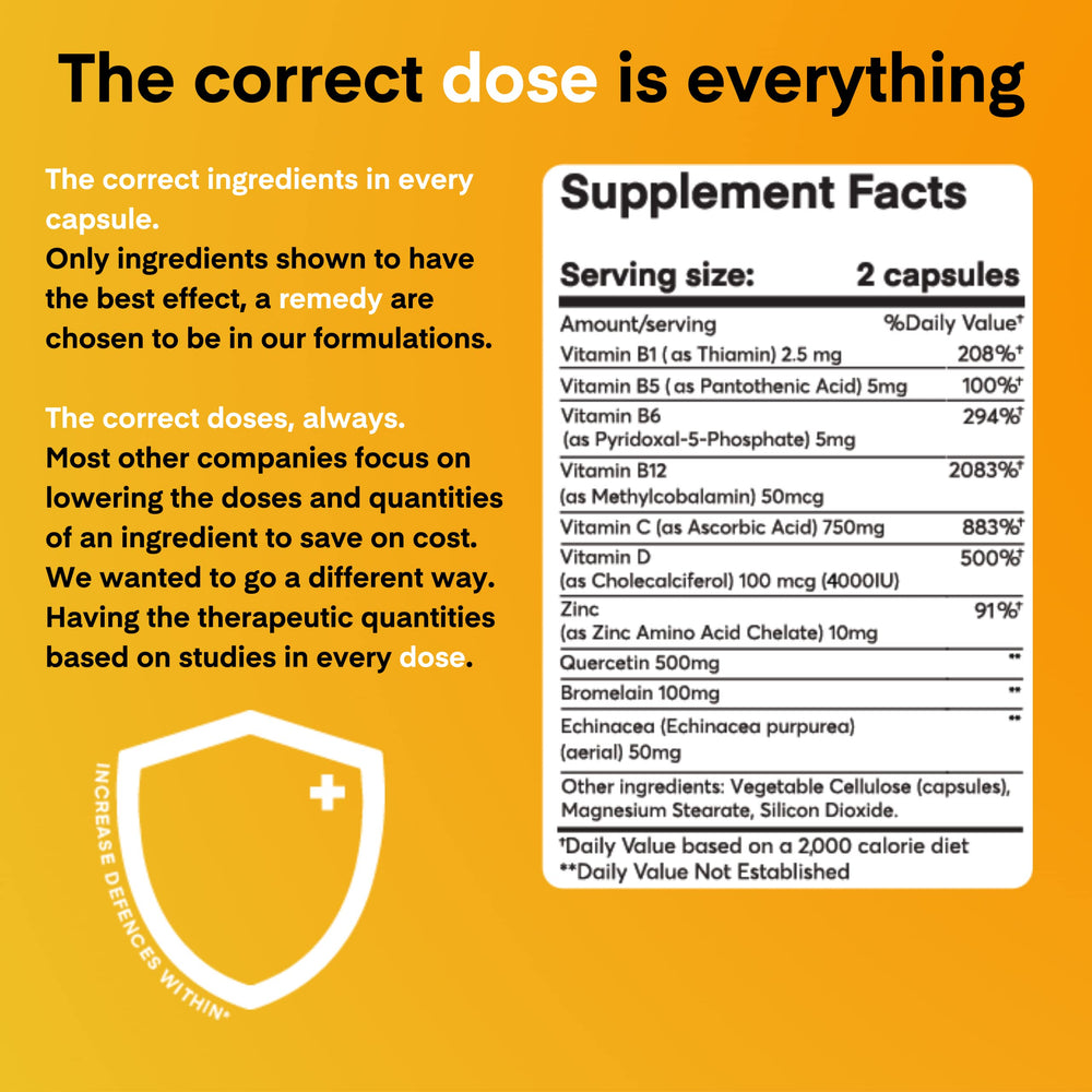 Dose + Remedy pharmacist formulated pack conveys reliable immune support