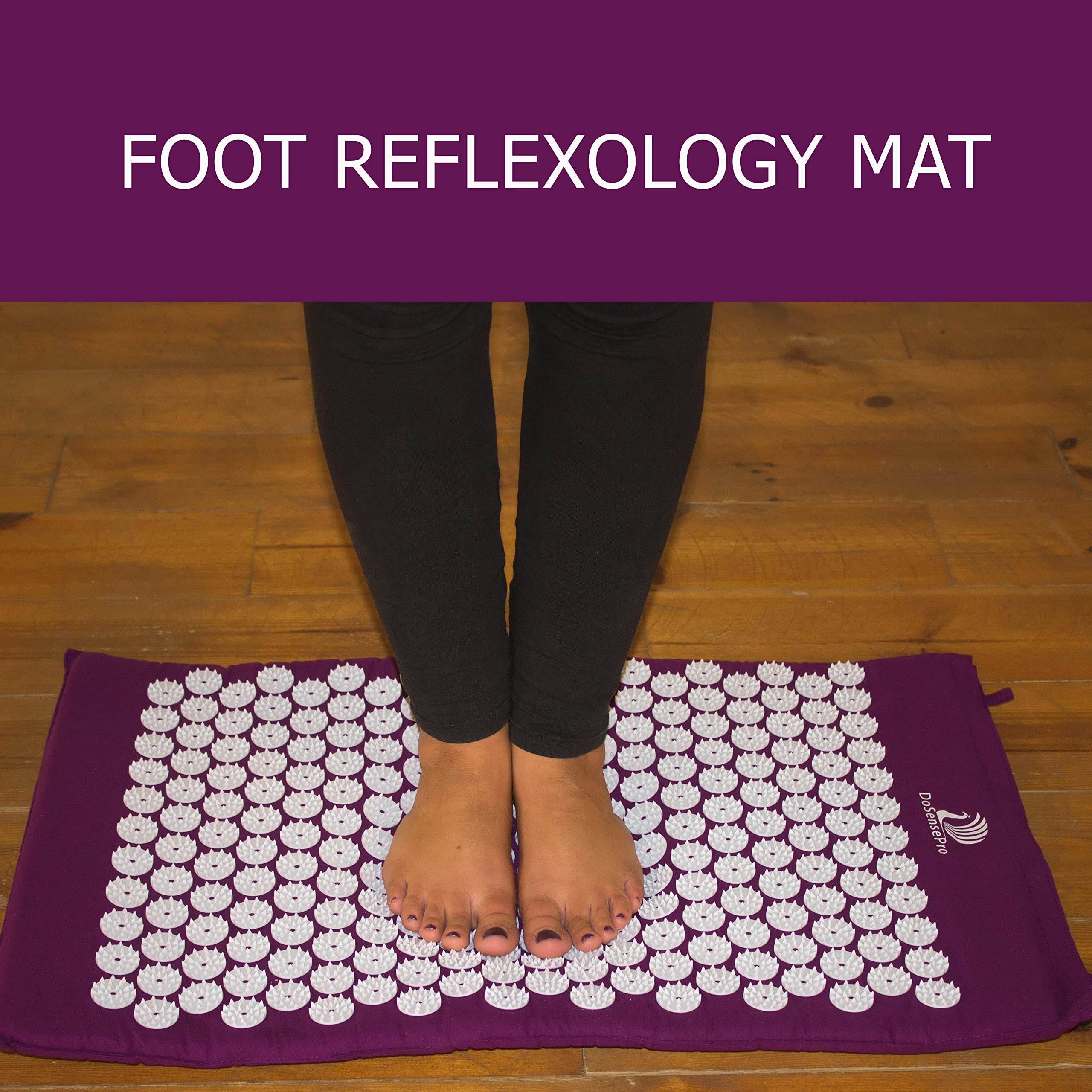 DoSensePro purple bedroom setup with mat for relaxation and nearby use.