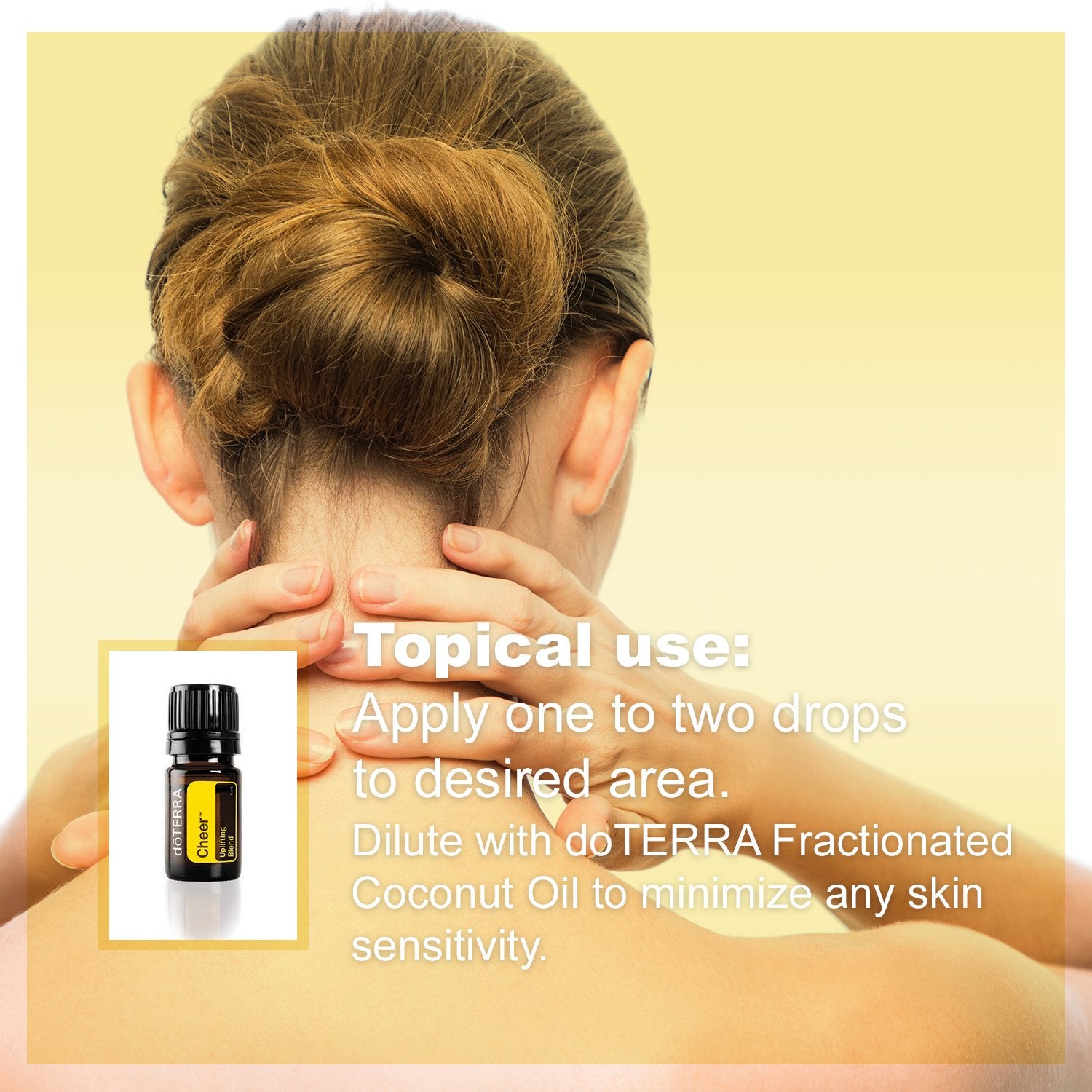 doTERRA Cheer topical application for a quick mood boost.