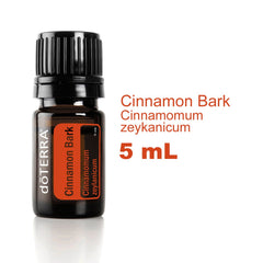 doTERRA Cinnamon Essential Oil 5ml closeup label demonstrates high-quality spice aroma for blends.