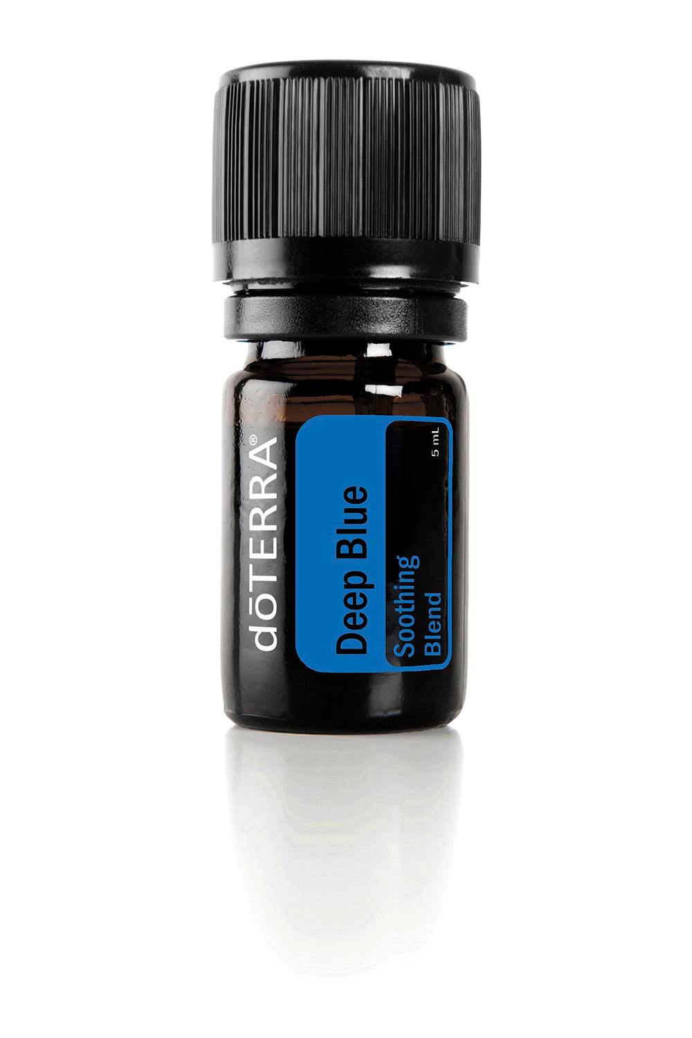doTERRA Deep Blue bottle pour ready for a relaxing massage session