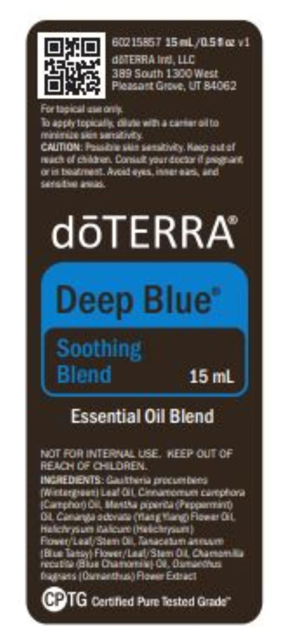 doTERRA Deep Blue ingredients visualization showing essential oil synergy