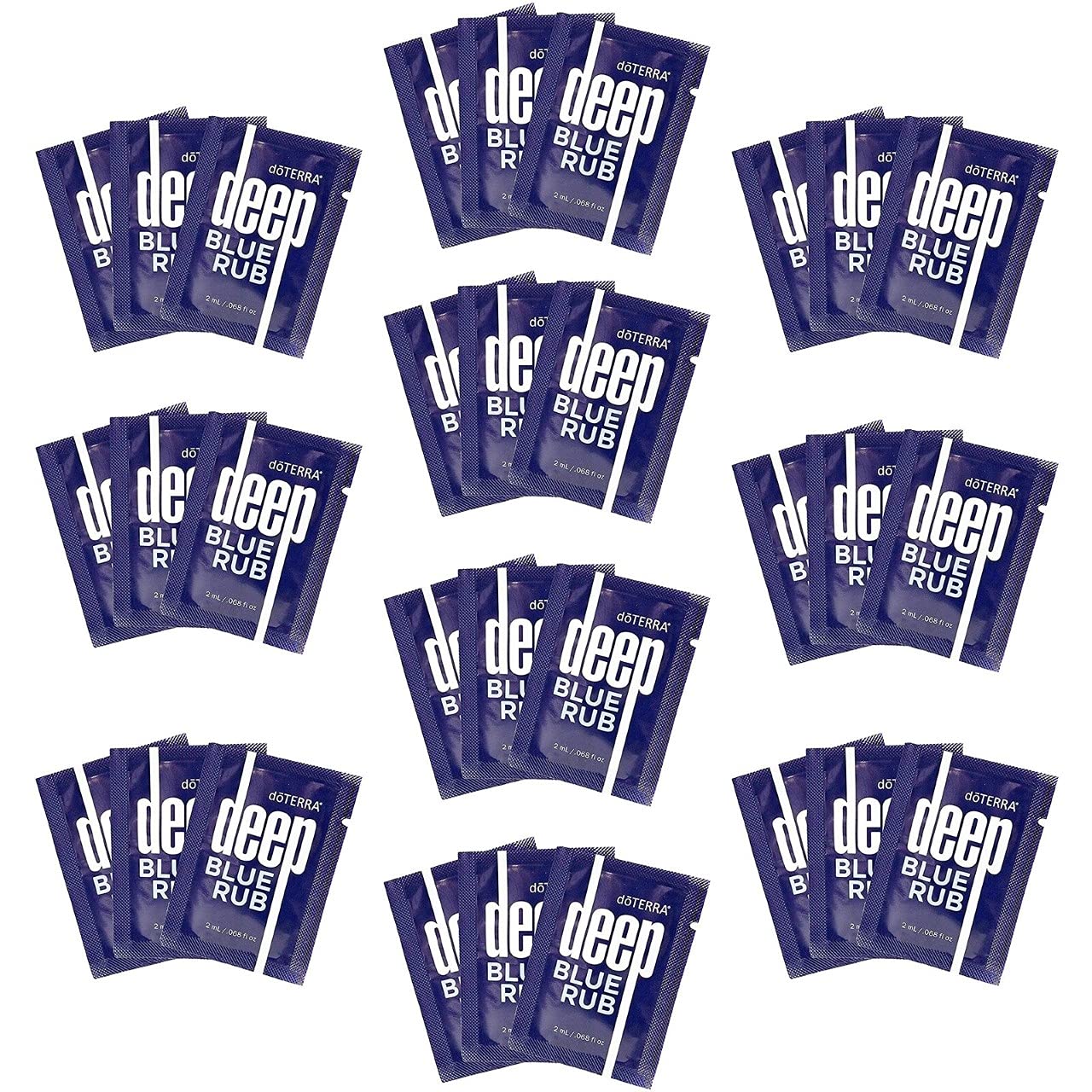 doTERRA Deep Blue Rub sample packet for on-the-go relief during workouts.