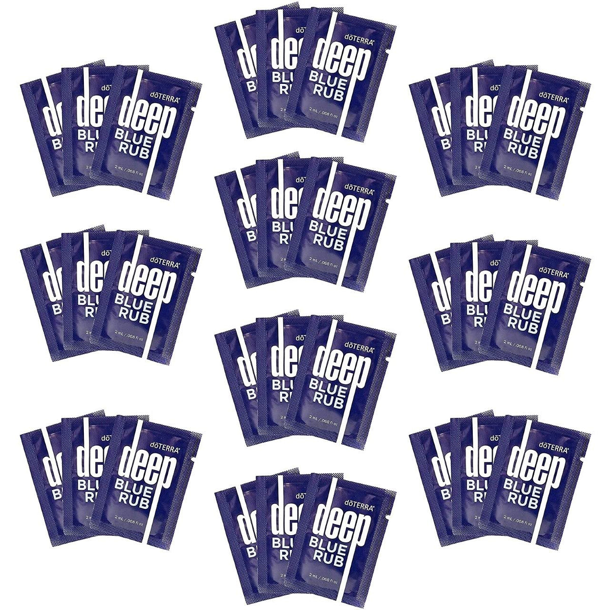 doTERRA Deep Blue Rub sample packet for on-the-go relief during workouts.