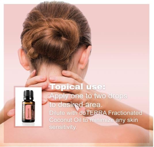 doTERRA Geranium essential oil diffuser scene for a calming mood.