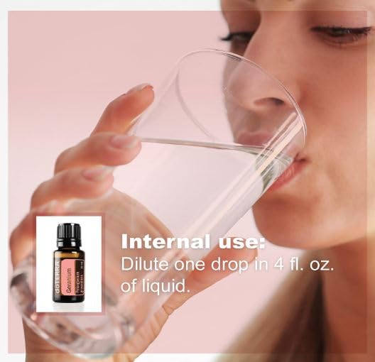 doTERRA Geranium essential oil added to shampoo for hair care.