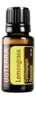 doTERRA Lemongrass 15ml bottle for refreshing aromatherapy and skin toning.