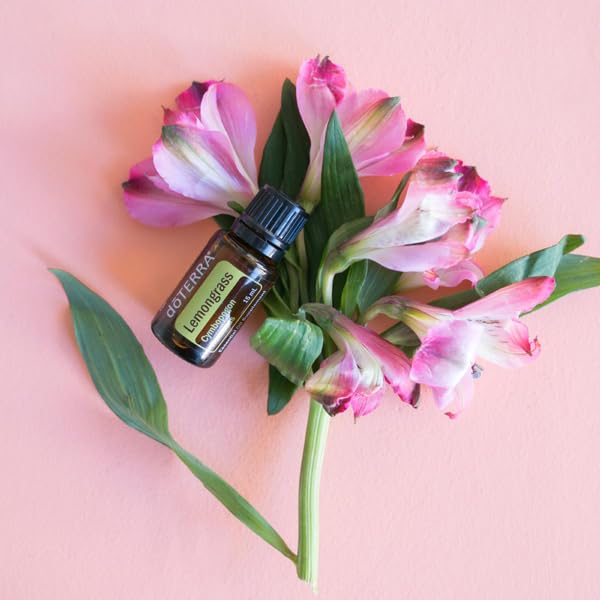 Massage with carrier oil using doTERRA lemongrass for soothing routine.
