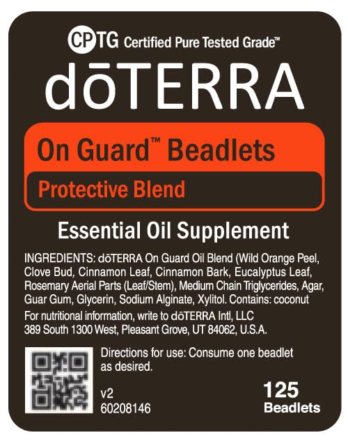 DoTERRA On Guard beadlets in use for immune support during travel.