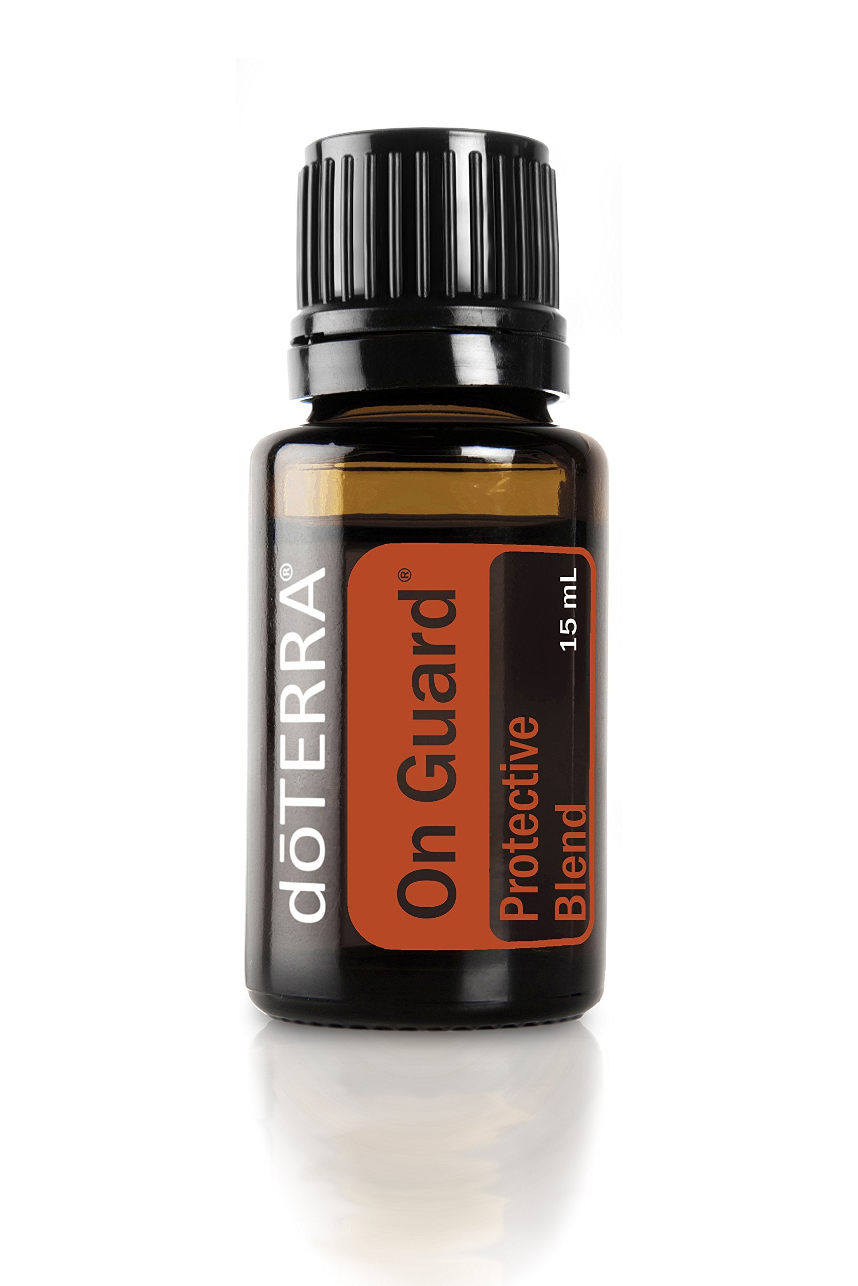 doTERRA On Guard bottle front view showing citrus-spice blend and label