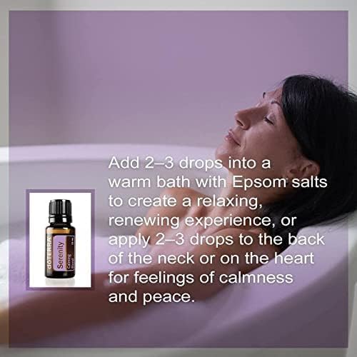 doTERRA Serenity ingredients label featuring Cedarwood and Vetiver notes.