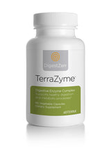 doTERRA TerraZyme digestive enzyme bottle for everyday comfort and nutrient metabolism support.