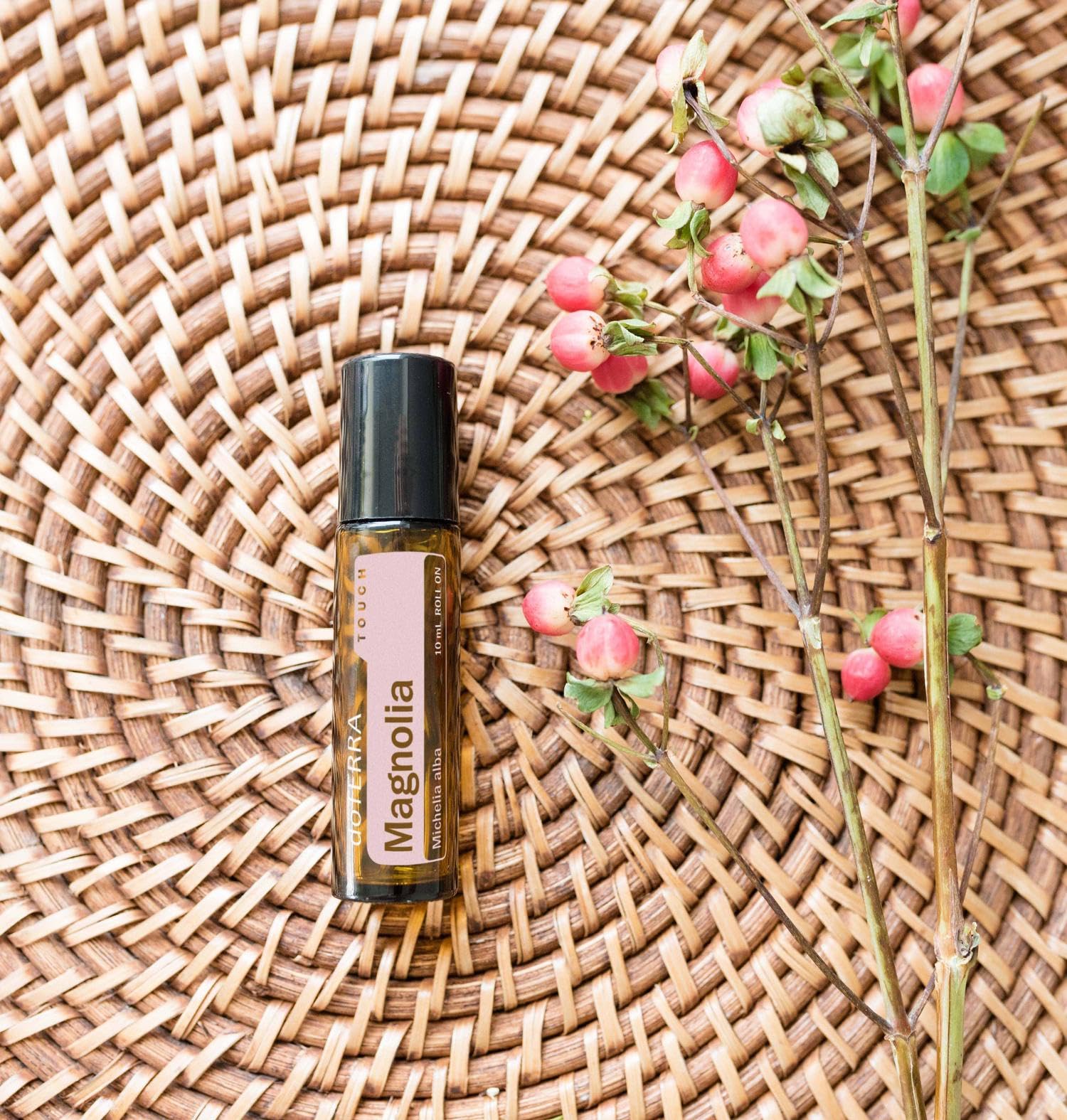 doTERRA Magnolia Touch fragrance diffusion scene suggesting mood uplift.