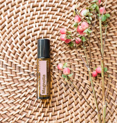 doTERRA Magnolia Touch fragrance diffusion scene suggesting mood uplift.