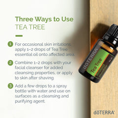 doTERRA Melaleuca oil dropper enables precise application on skin or nails.