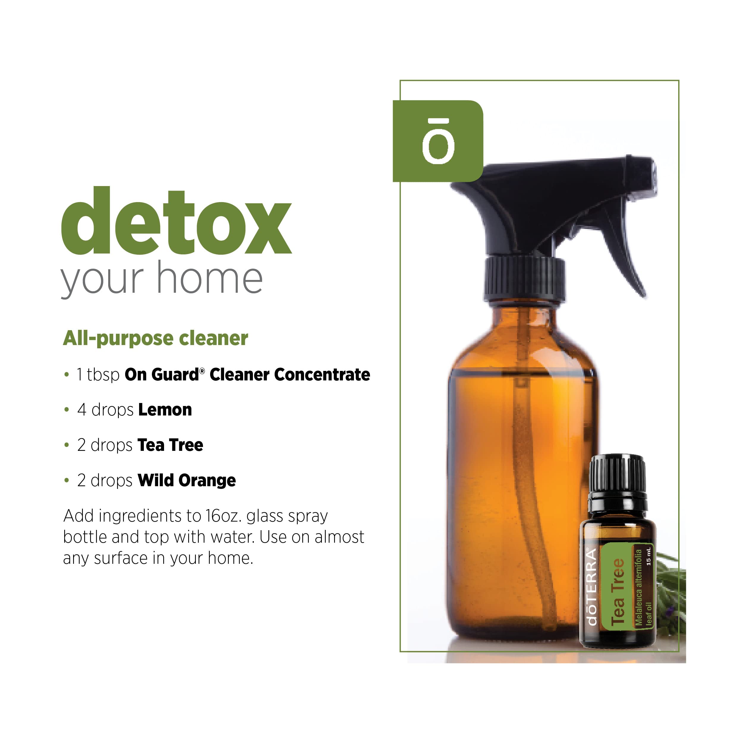 doTERRA Melaleuca oil surface-spray bottle for cleaning and protection.
