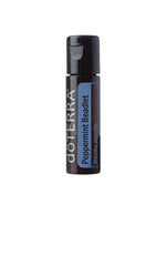 doTERRA Peppermint Beadlet bottle-front shows portable minty essential oil for on-the-go freshness.
