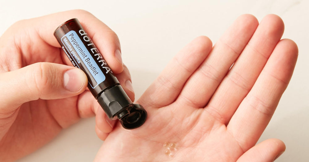 doTERRA Peppermint Beadlet dissolving-on-tongue delivers a quick fresh breath experience.