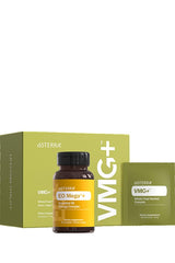 doTERRA VMG+ bottle supports daily nutrition for a convenient wellness routine.