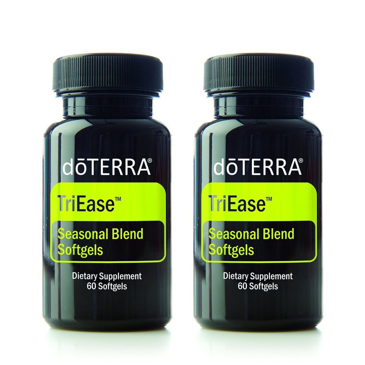doTERRA TriEase Softgels bottle promotes seasonal comfort and breath support