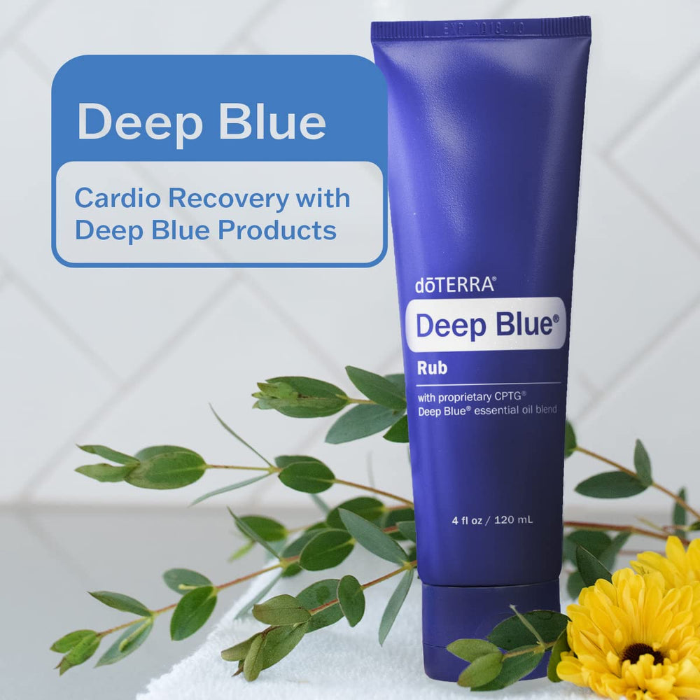 doTERRA Deep Blue Rub two-pack display for shoppers