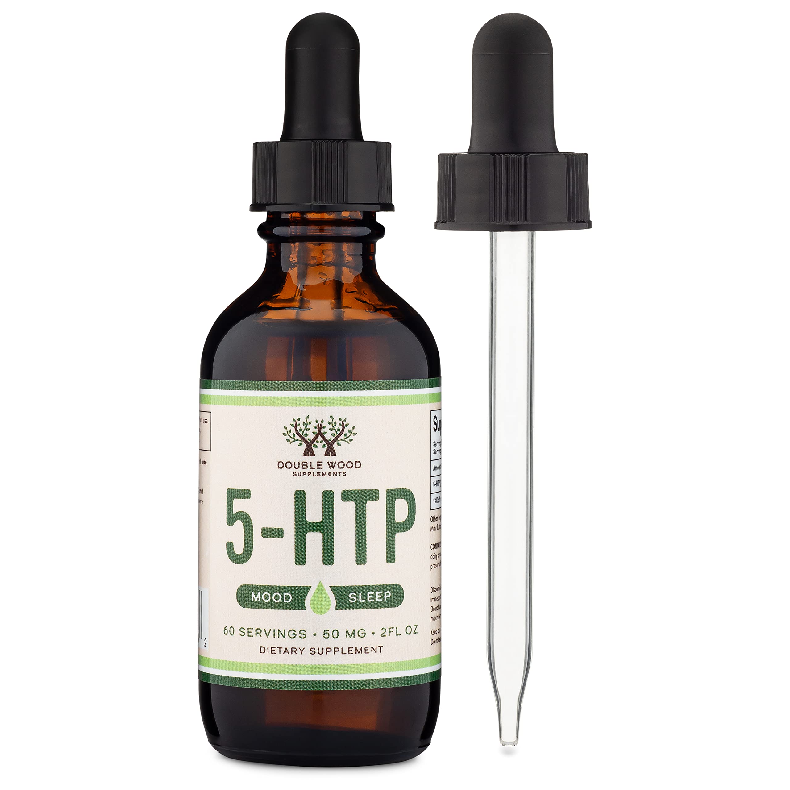 Double Wood 5HTP Drops 2-pack image showing package duo ready