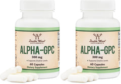 Double Wood Alpha GPC bottle front for daily focus support.