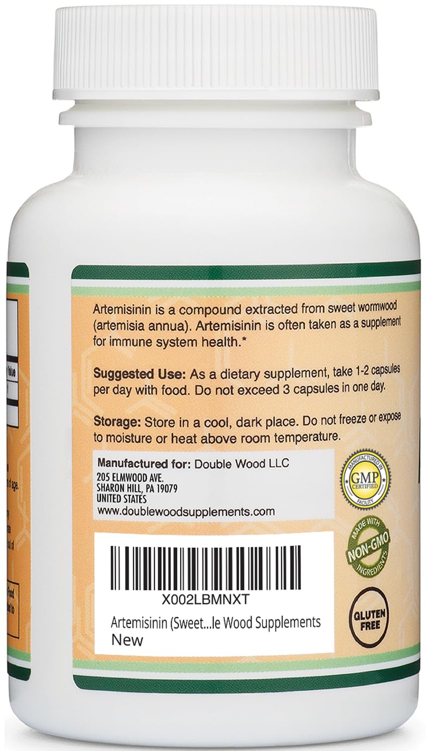Double Wood Artemisinin bottle being poured for a simple daily routine