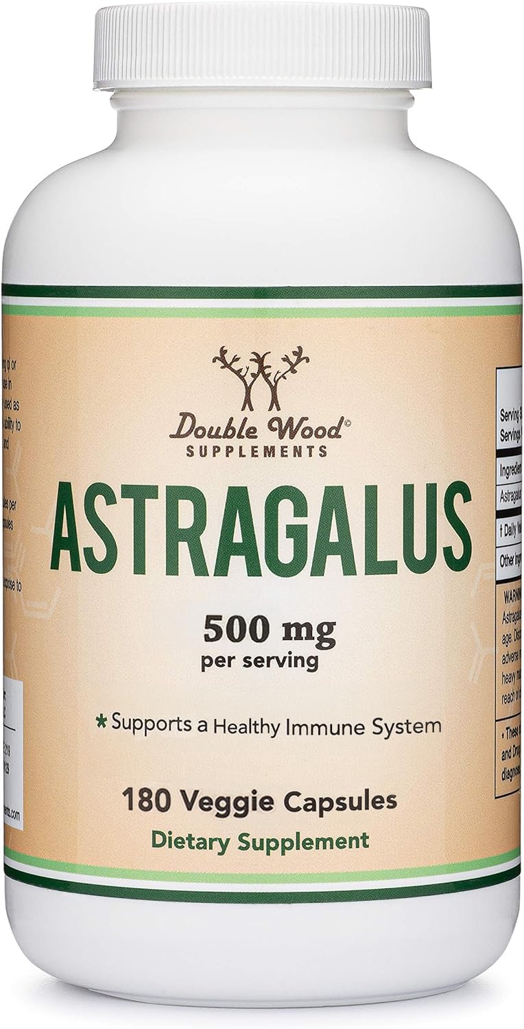Double Wood Astragalus bottle with water suggests easy daily dosage