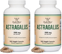 Double Wood Astragalus bottle with 500mg capsules for immune support