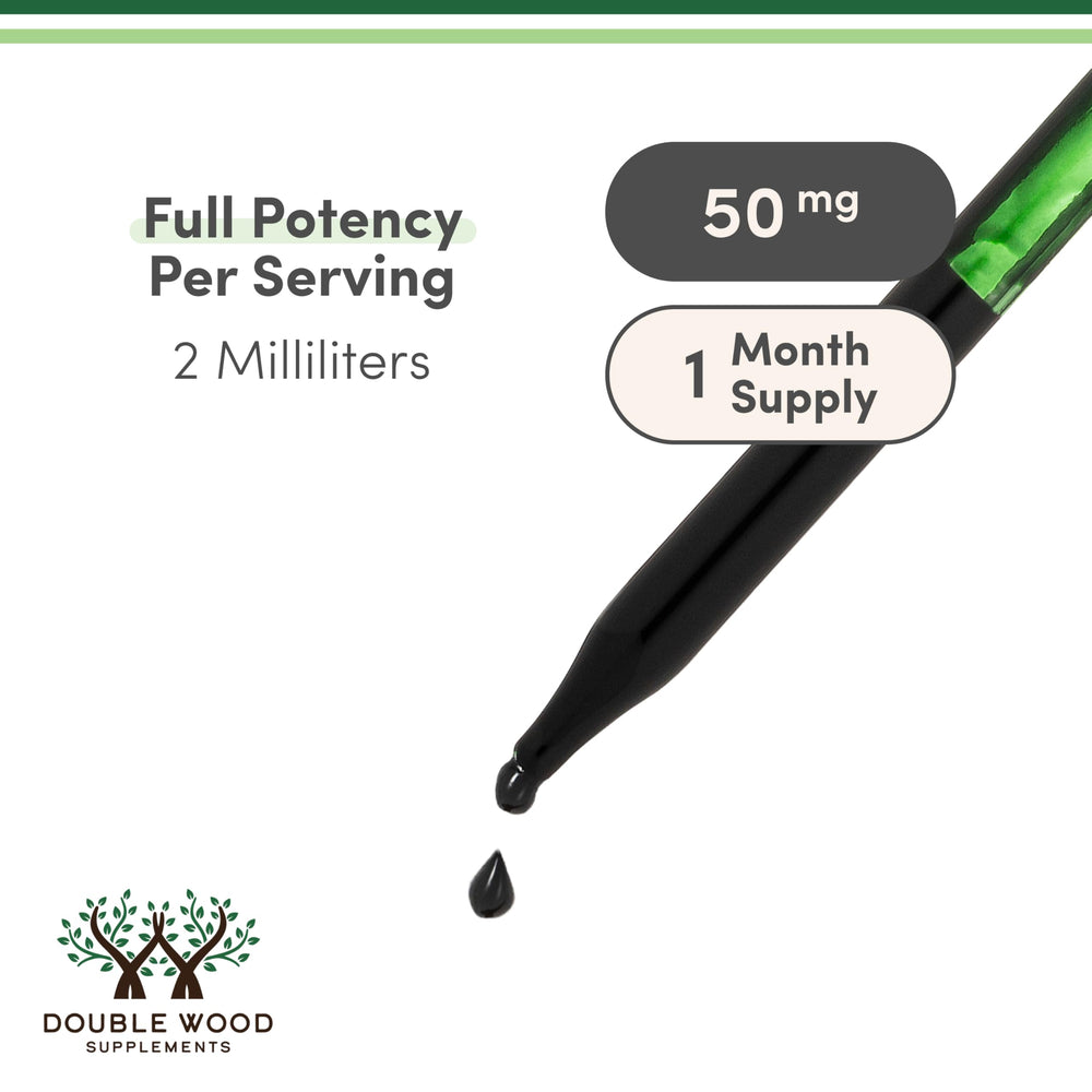 Peppermint flavor note for Double Wood Chlorophyll Drops, suggesting refreshing taste.