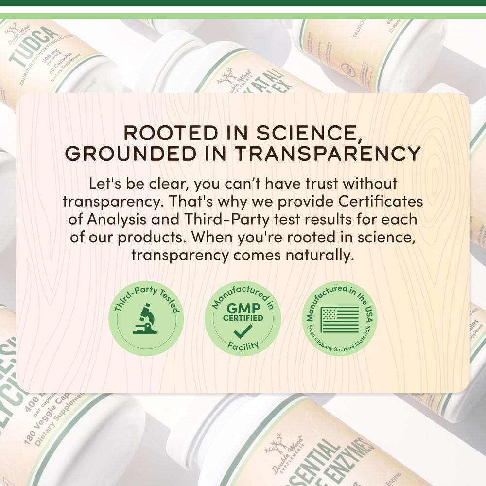 Double Wood Colostrum two-month supply packaging demonstrates lasting value.