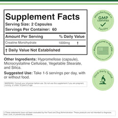 Close-up label shows vegan-friendly, gluten-free capsules delivering reliable strength potential.