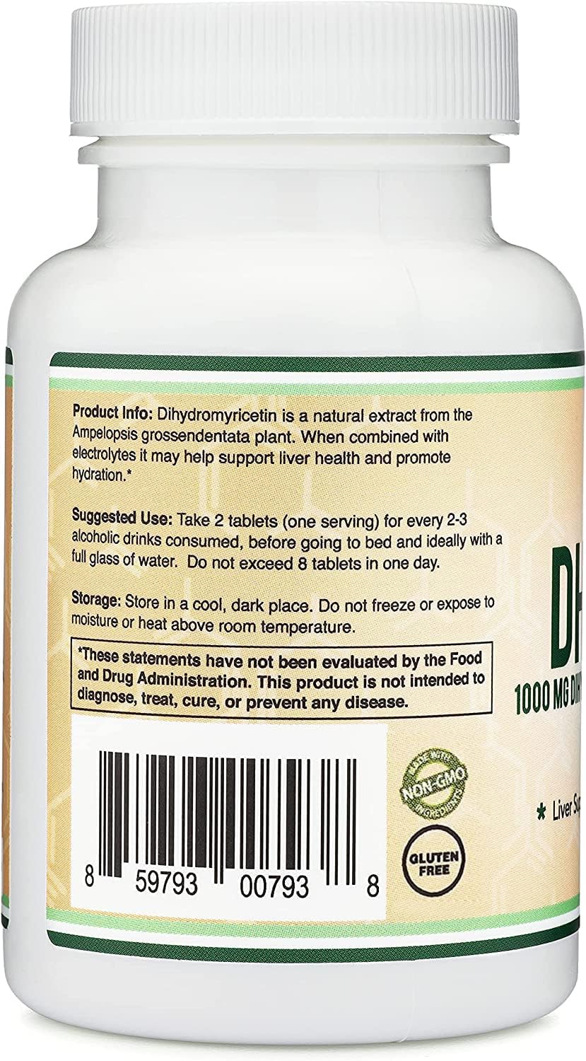 Double Wood DHM1000 bottle top cap highlighting secure closure for travel-friendly supplementation
