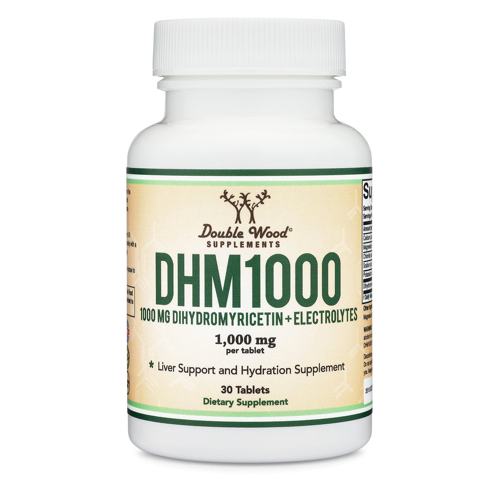 Double Wood DHM1000 nutrition facts panel supports informed daily supplementation