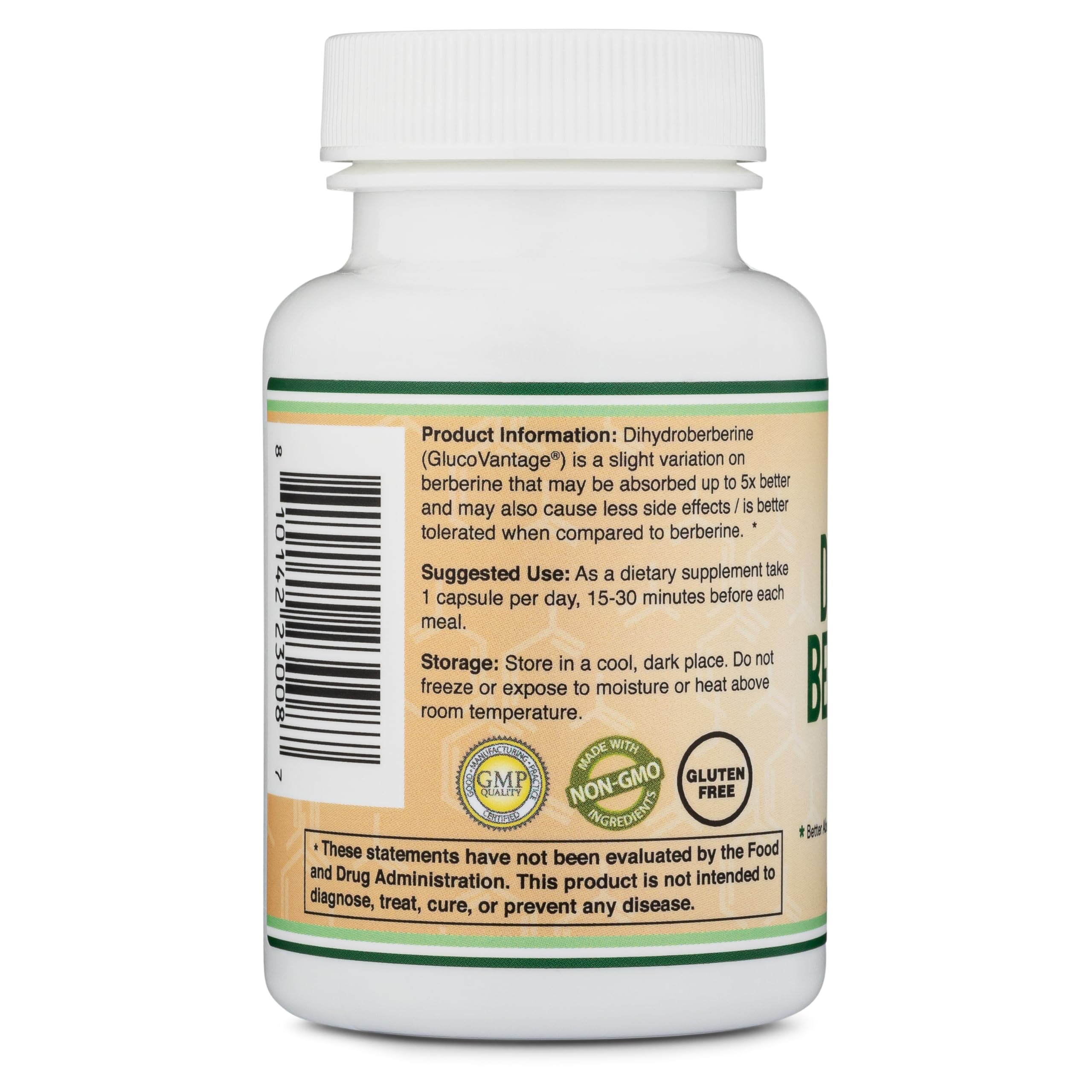 Double Wood Dihydroberberine vegan-friendly packaging.