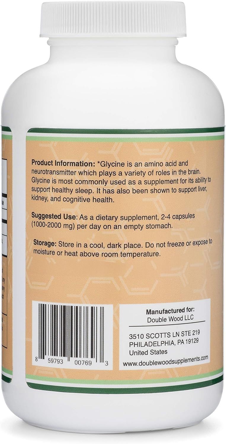 Dispensing scoop with Double Wood Glycine powder for easy portioning