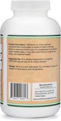Dispensing scoop with Double Wood Glycine powder for easy portioning