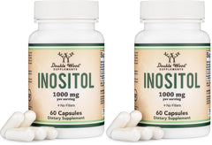 Double Wood Inositol 1000mg bottle for daily women's health routine