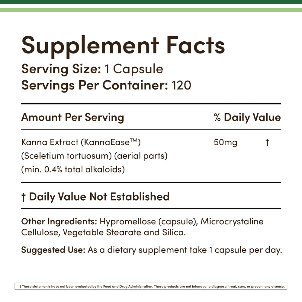 Close-up of Double Wood KannaEase capsules for daily use and mood support.