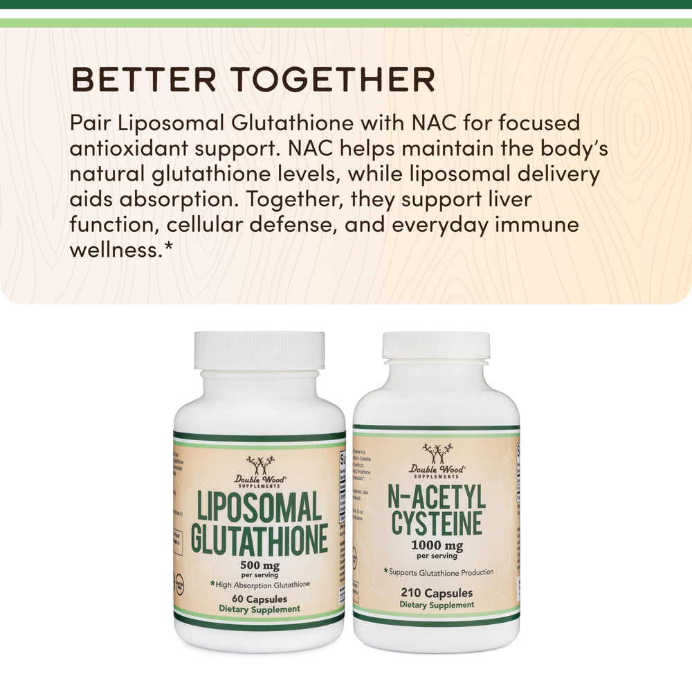 USA manufacturing seal on Double Wood Liposomal Glutathione.