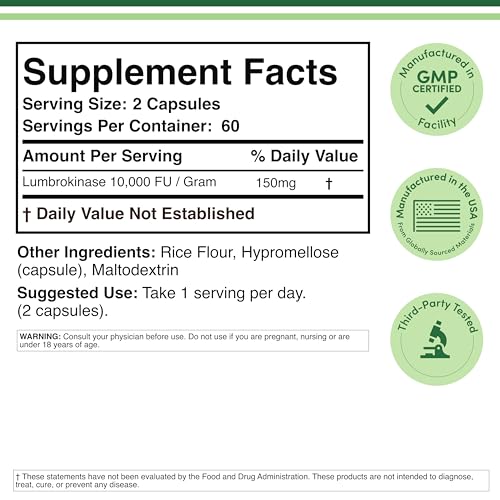 Double Wood Lumbrokinase capsules close-up highlighting potent formulation for cardiovascular health